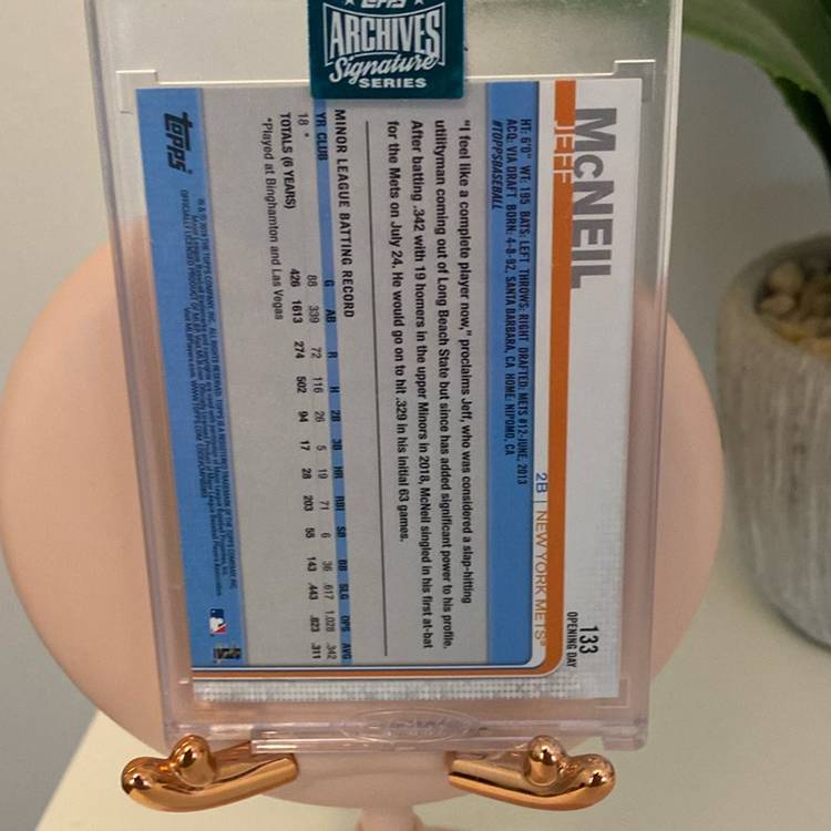 Jeff McNeil 2024 Rookie Signature Series Opening Day Auto /34