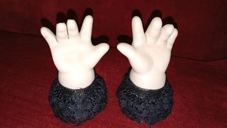 Chubby Baby Doll Hands - ring holder, upcycled porcelain, handmade