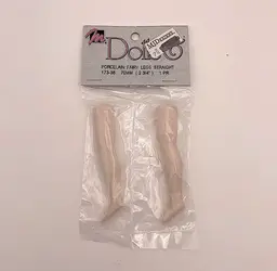 Vintage, Mangelsen’s, Doll & Supplies, Porcelain Fairy Straight Legs, 173-38 70MM, 2 3/4”, 1 Pair