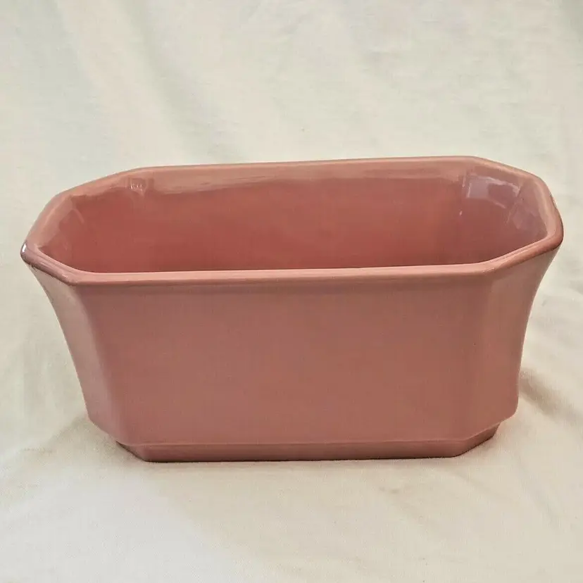 Haeger Rectangular Planter Pink Mauve 9" x 4 1/8" tall x 5 1/4" #710 Vintage 