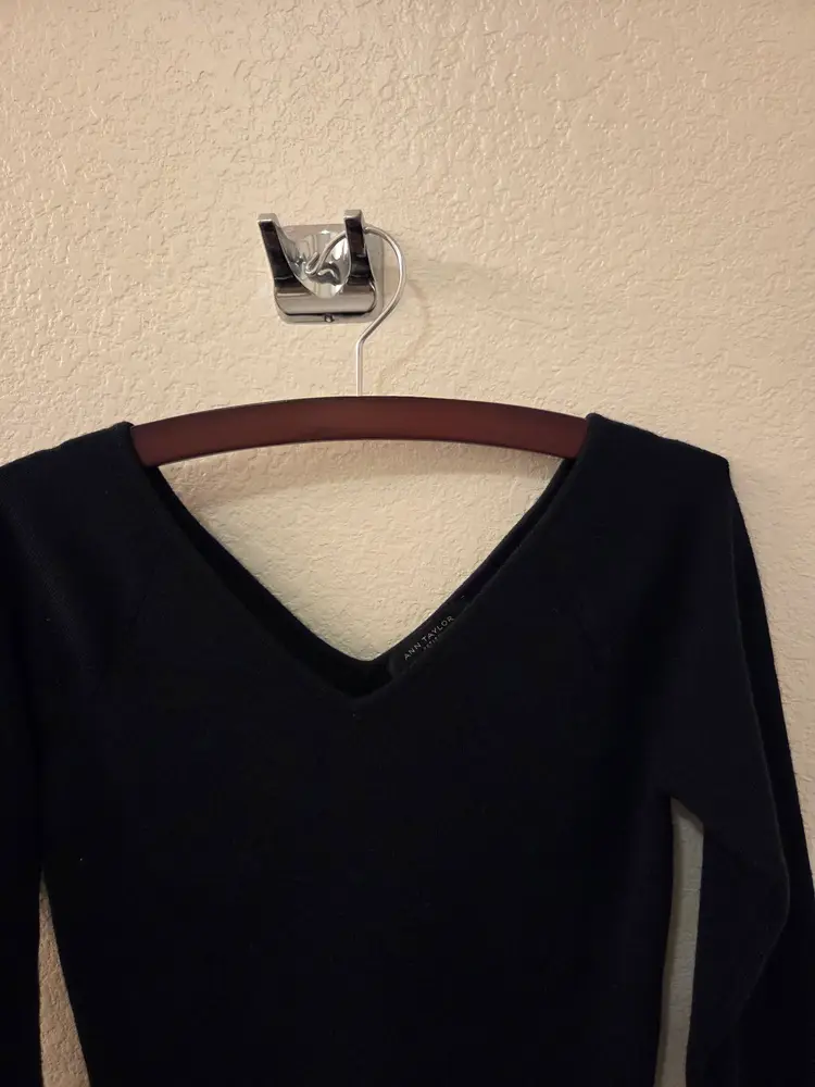 NWOT Dark Navy Ann Taylor Petite Ladies XXSP Wool Blend Dress