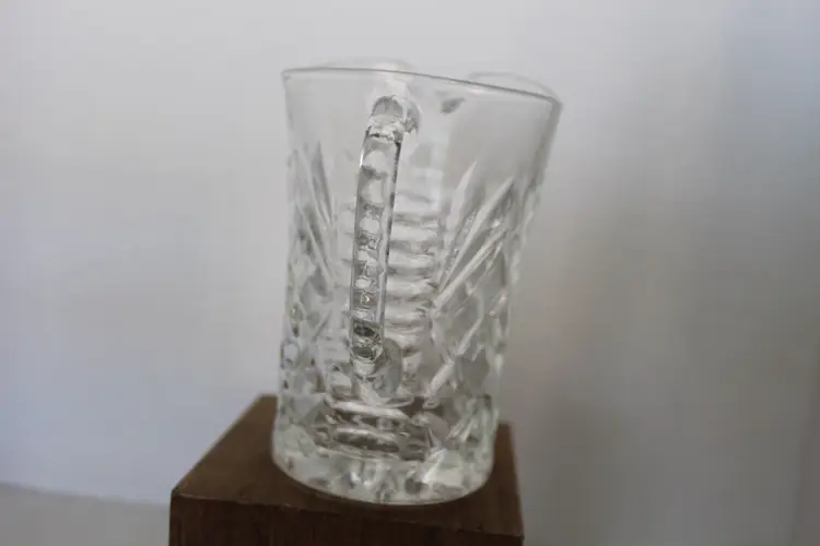 VTG. Anchor Hocking Pineapple Clear Pressed Glass Creamer Or Small Pitcher