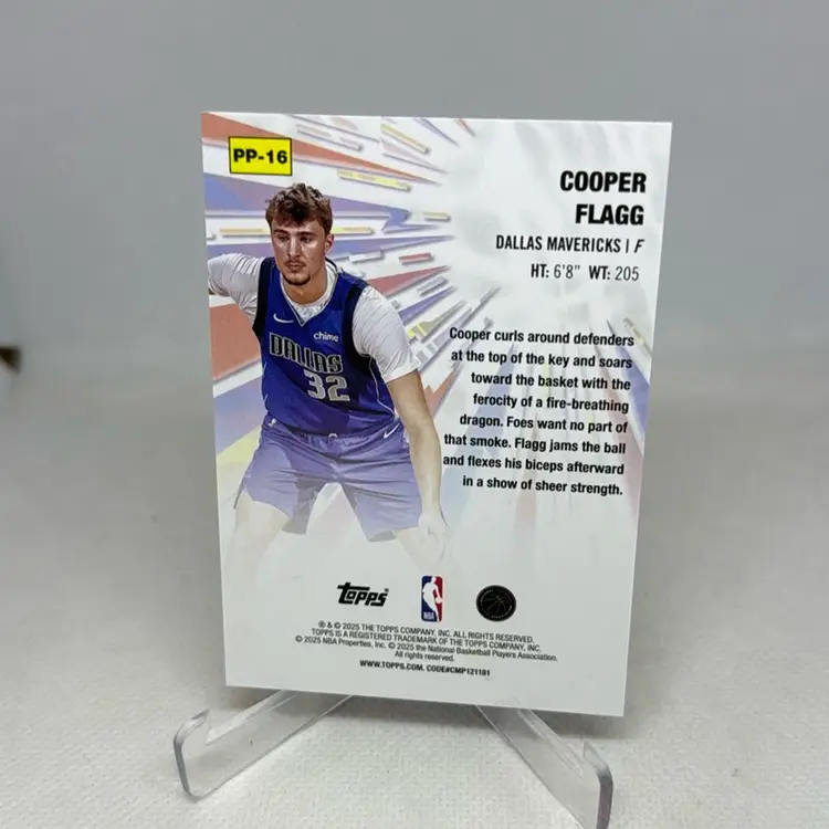 2025-26 Topps NBA #PP-16 Cooper Flagg Power Players RC Mavericks