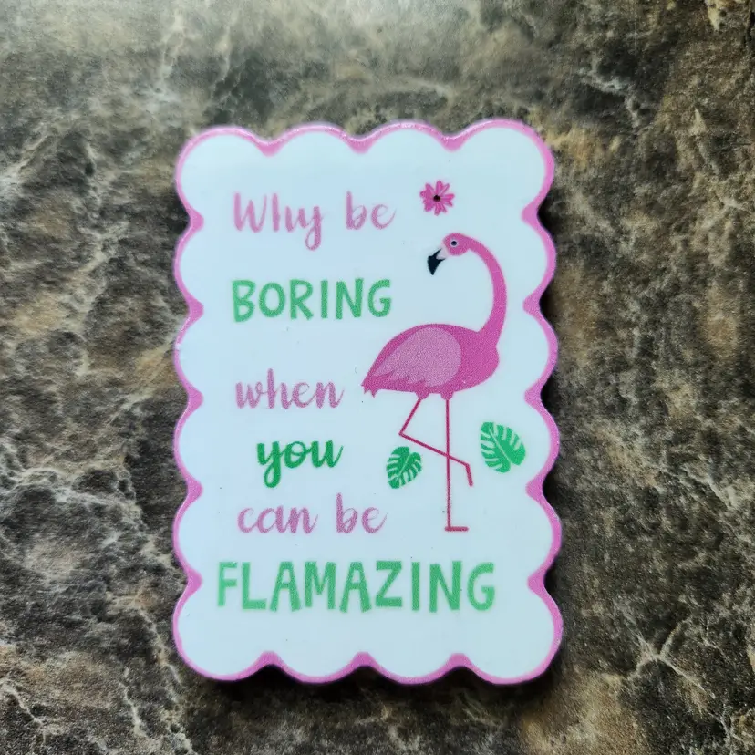 Flamingo Fridge Magnet 2"x3"