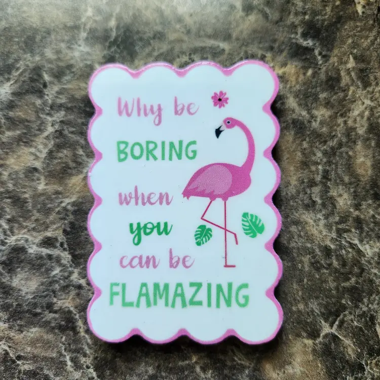Flamingo Fridge Magnet 2"x3"