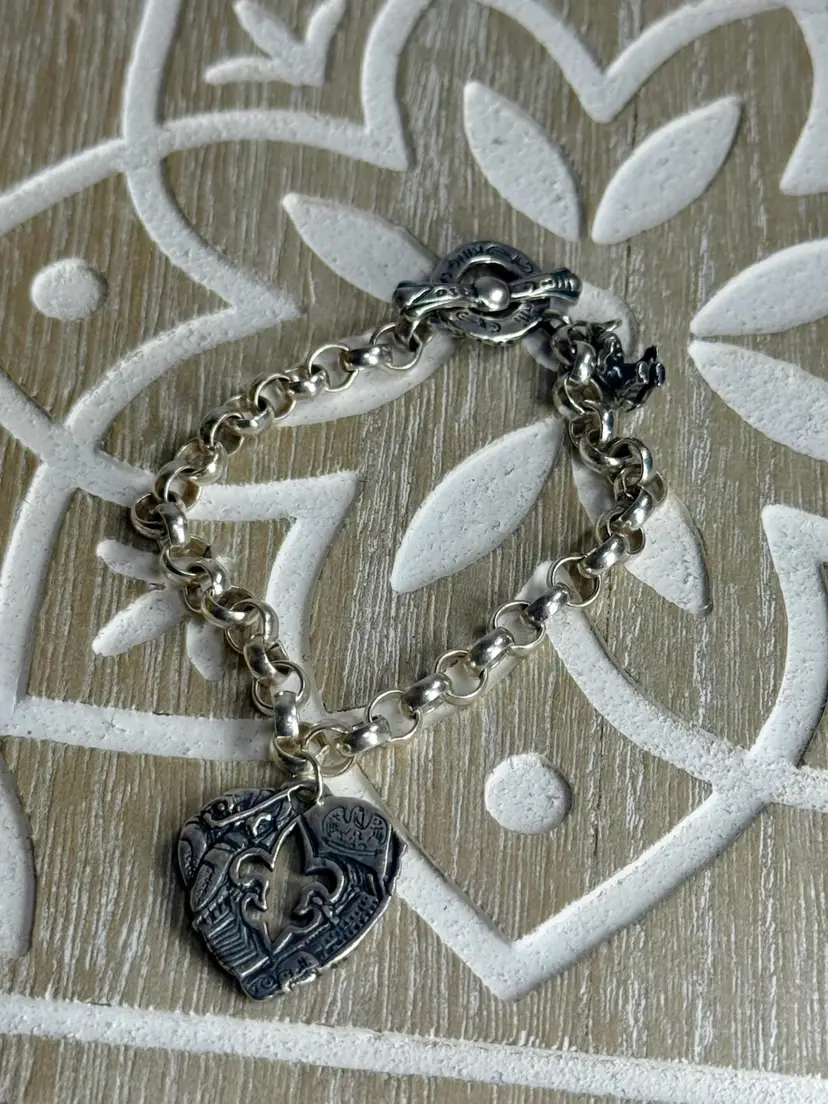 Jose Balli Sterling Silver Charm Bracelet 
8"