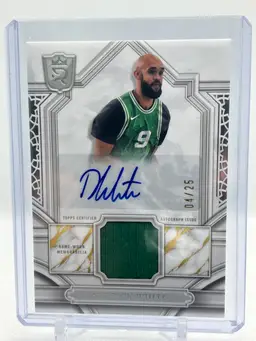 Derrick White 2024 Topps Relic Signatures /25 Patch Auto Boston Celtics