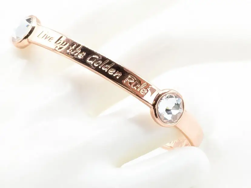 Mary Kay Golden Rule Cuff Bracelet Rose Gold Tone