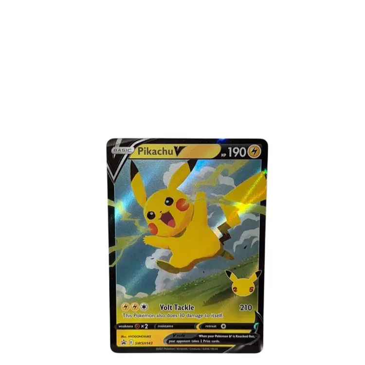 Pikachu V Promo (25th Anniversary Stamp) Card