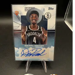 Drake Powell Contemporary Marks Auto 2025 Topps NBA Brooklyn Nets