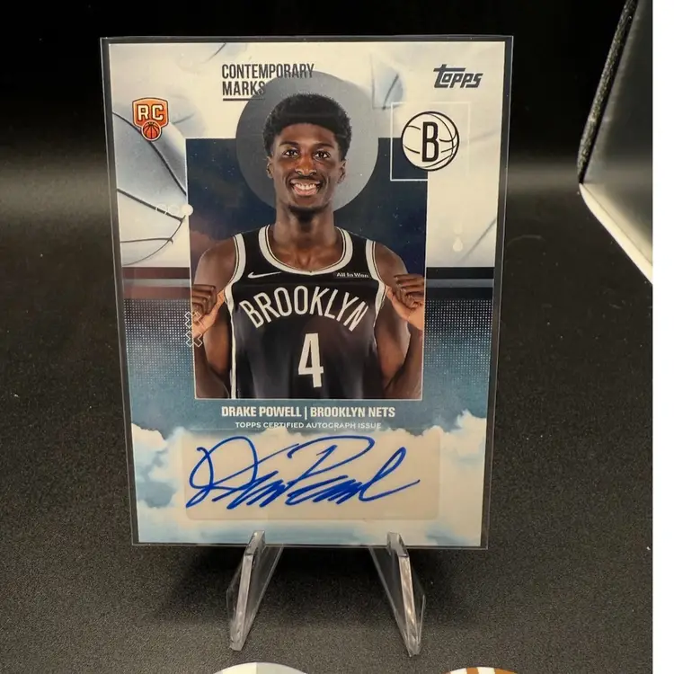Drake Powell Contemporary Marks Auto 2025 Topps NBA Brooklyn Nets