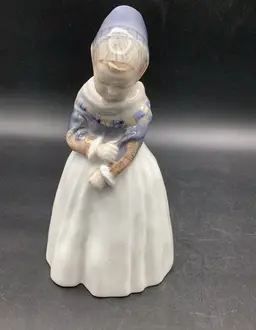 #3406 - Royal Copenhagen Figurine, Girl No 1251, EUC, SIGNED; 8” Tall