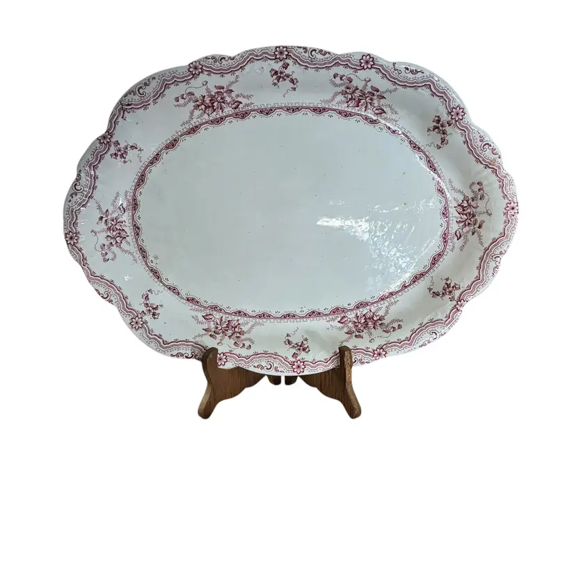 Antique transferware platter