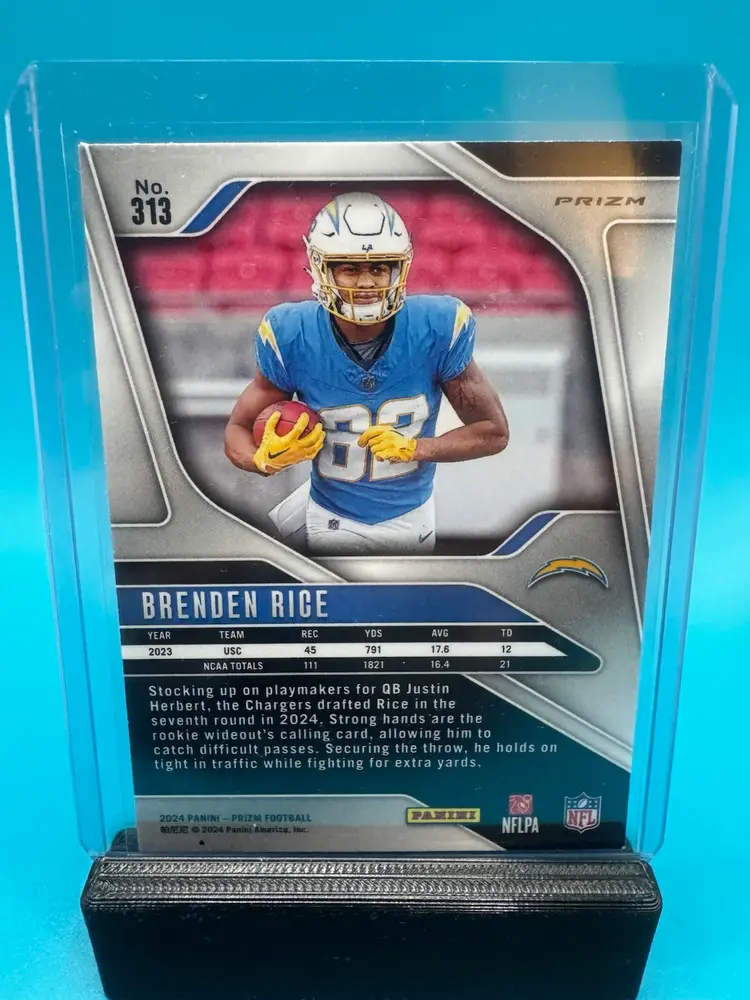 Brenden Rice Prizm Disco RC Los Angeles Chargers