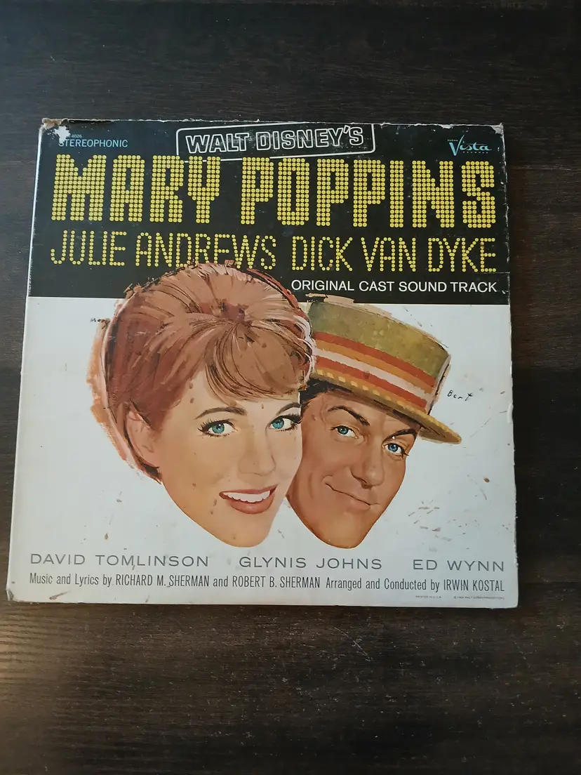 Walt Disney Mary Poppins (Original Cast Soundtrack) 1964 Buena Vista LP