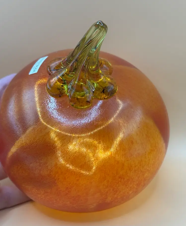 KOSTA BODA Art Glass Frutteria Collection Orange Pumpkin
