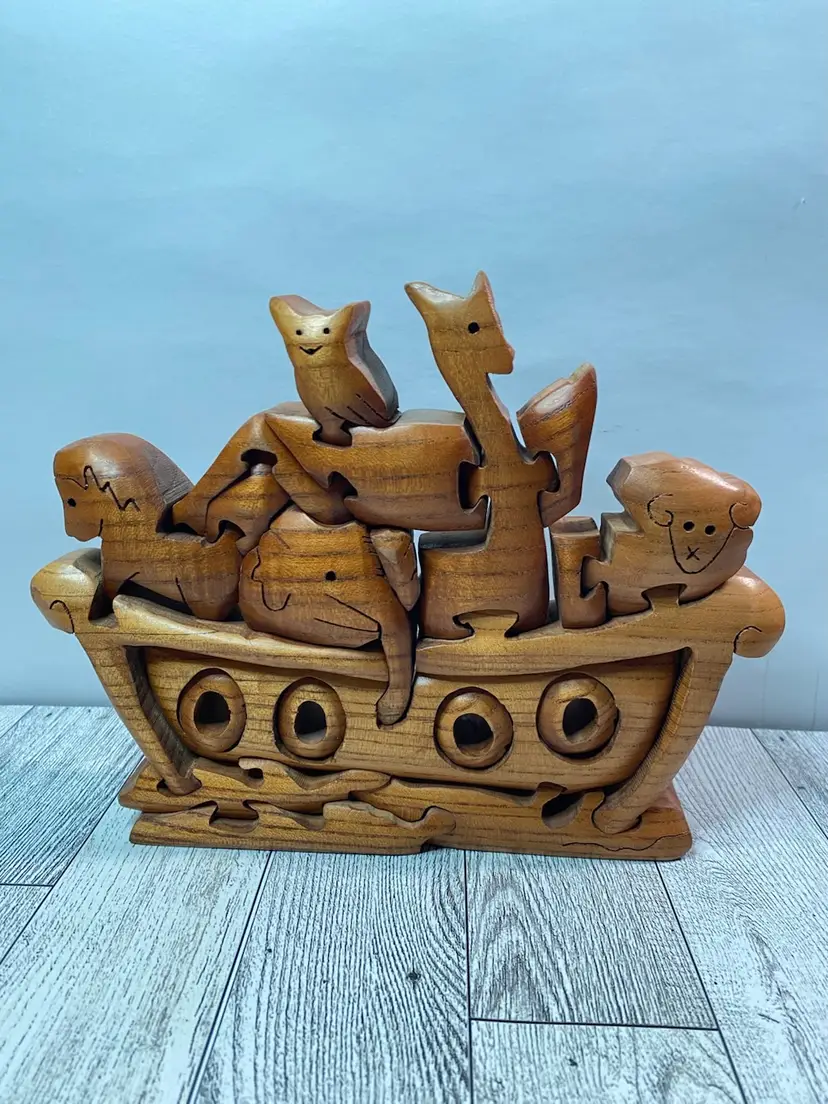Wooden Interlocking Noah’s Ark Puzzle