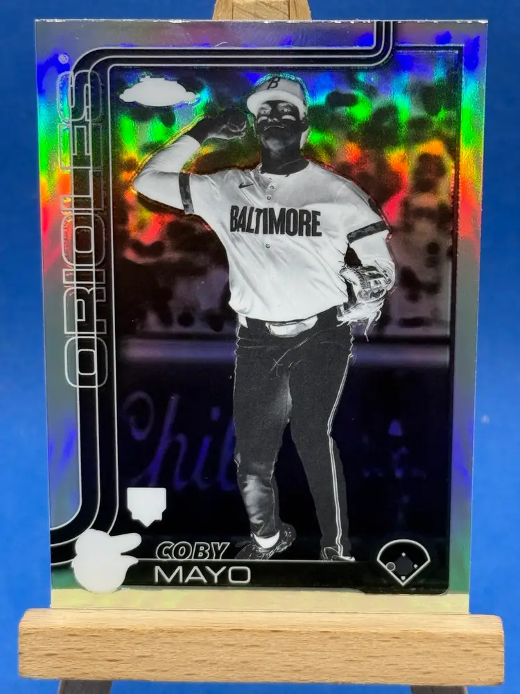 2025 Topps Chrome Coby Mayo RC Negative #120 Baltimore Orioles A61