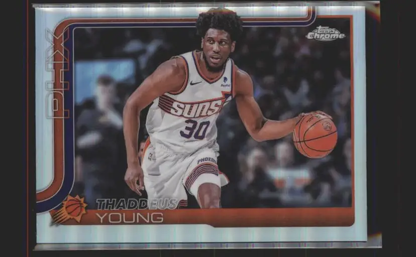 2025-26 Topps Chrome #135 Thaddeus Young Refractor - (137) - Phoenix Suns