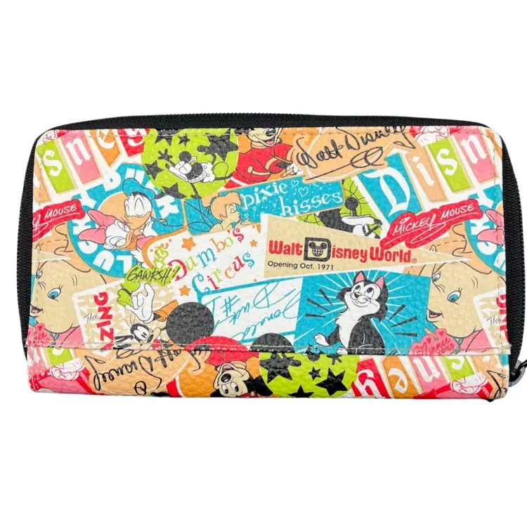 Disney Parks Collage Zip Wallet