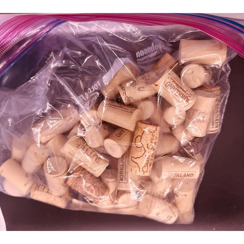 100. Ziploc baggie full of corks