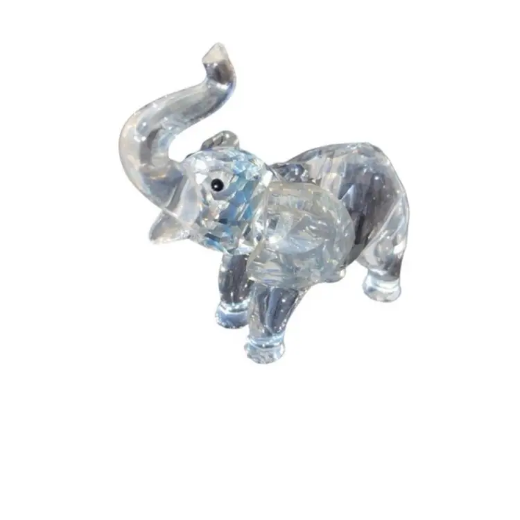 Swarovski Crystal Baby Elephant Figurine With Raised Trunk 191371