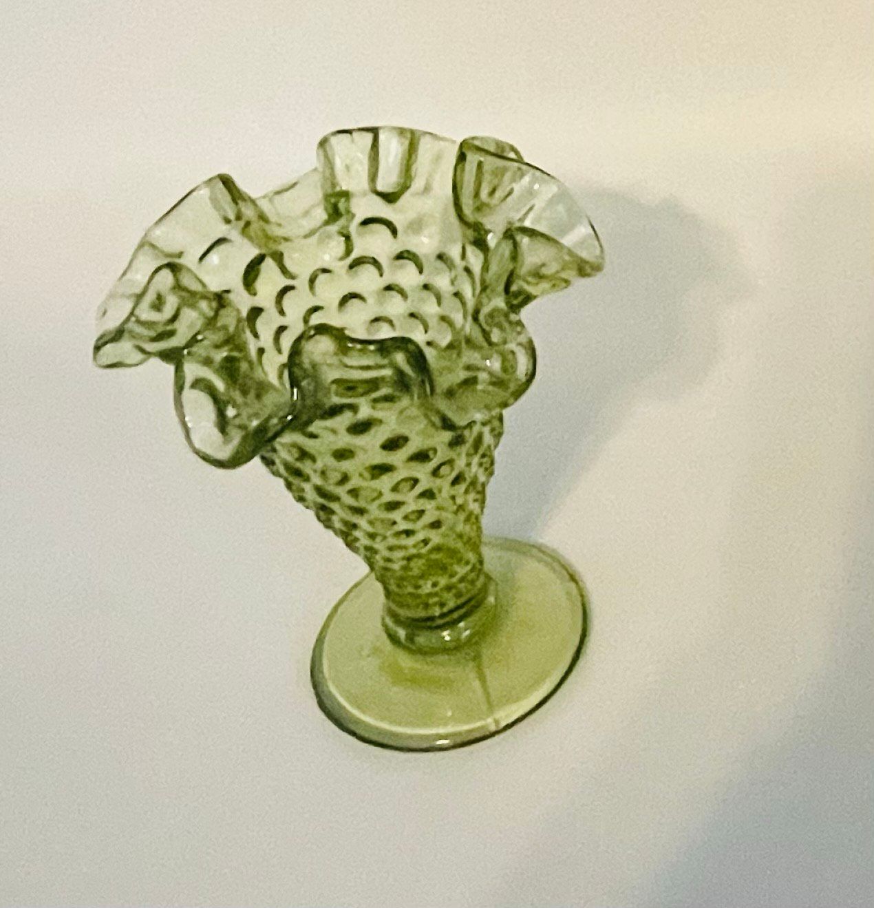 Niknax · Vintage Fenton 4 inch Hobnail Glass Vase in Colonial