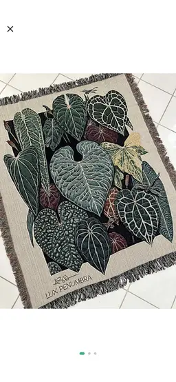 Anthurium | Woven Tapestry Blanket * 10% off $165 PLANTiMUS special