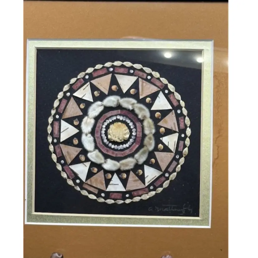 Stunning Pressed Flower Art Signed By Annette Maningly