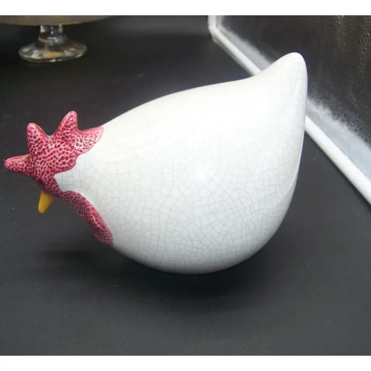 Vintage CBK LTD Crackle Glazed Pecking Chicken