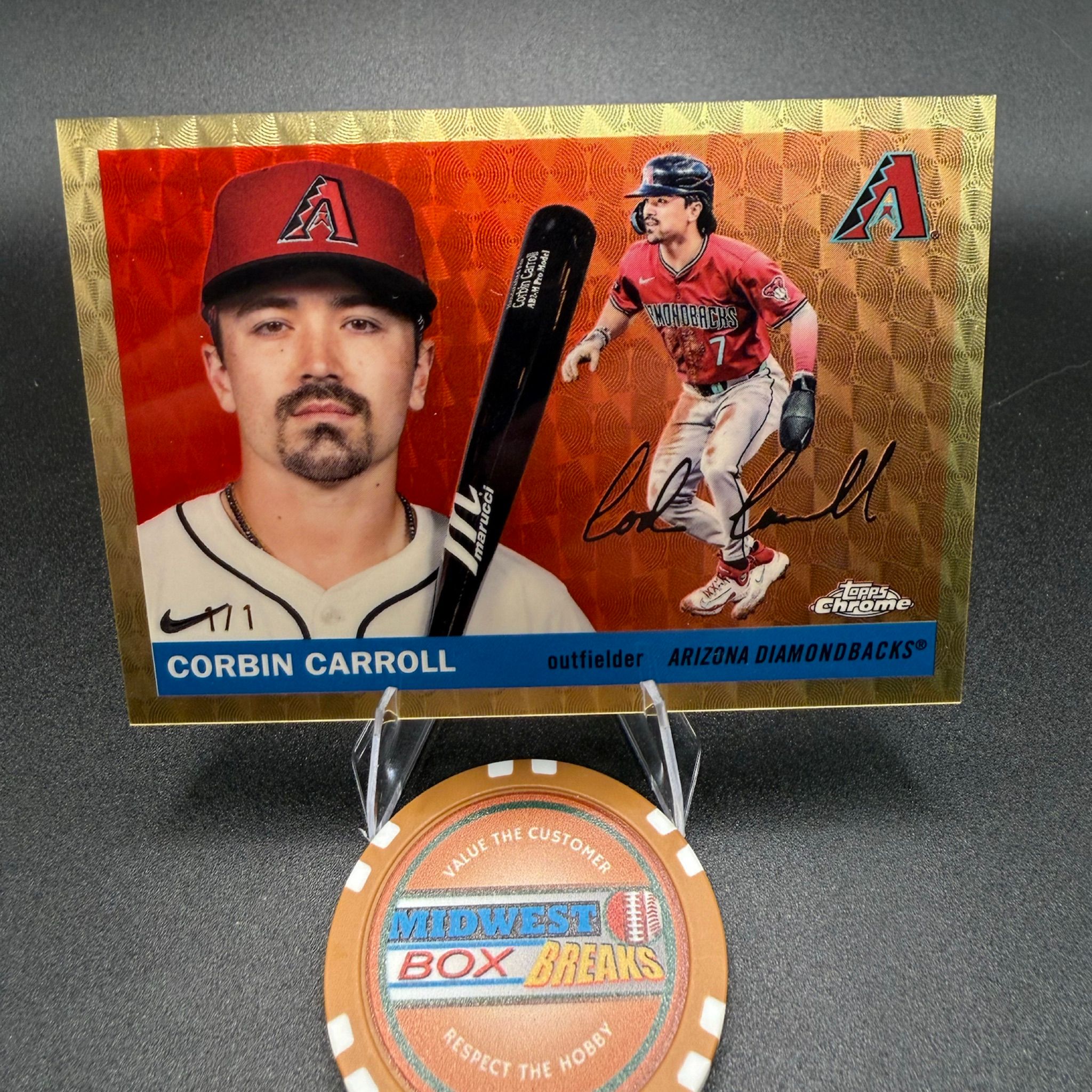 Corbin Carroll 1/1 Superfractor 2025 Topps Chrome Platinum Arizona