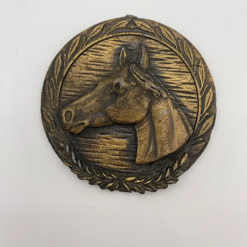 Vintage Horse Showing Competition Brass Medal Medallion - Missing Hang