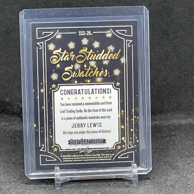Jerry Lewis Leaf Pop Century Star Studded Swatches Card