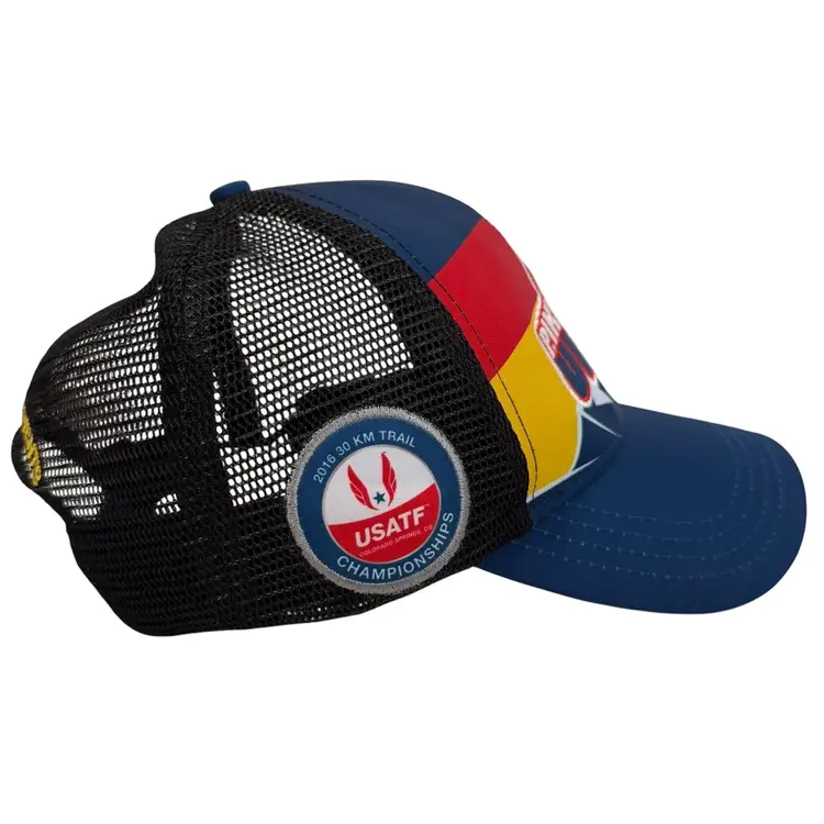 Pikes Peak Ultra 2016 USATF Patch Trucker Style Unisex Snapback by Mad Moose