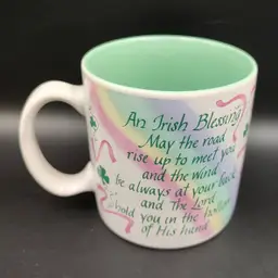Vtg Russ Berrie Co. An Irish Blessing Coffee Mug