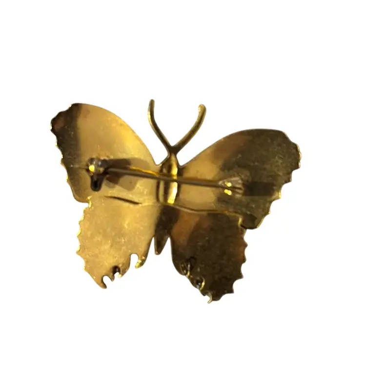#01 Vintage Damascene Butterfly Brooch