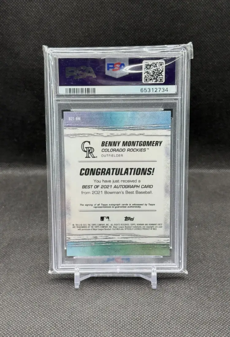 Benny Montgomery 2021 Bowman's Best Best of 2021 Autographs PSA 10