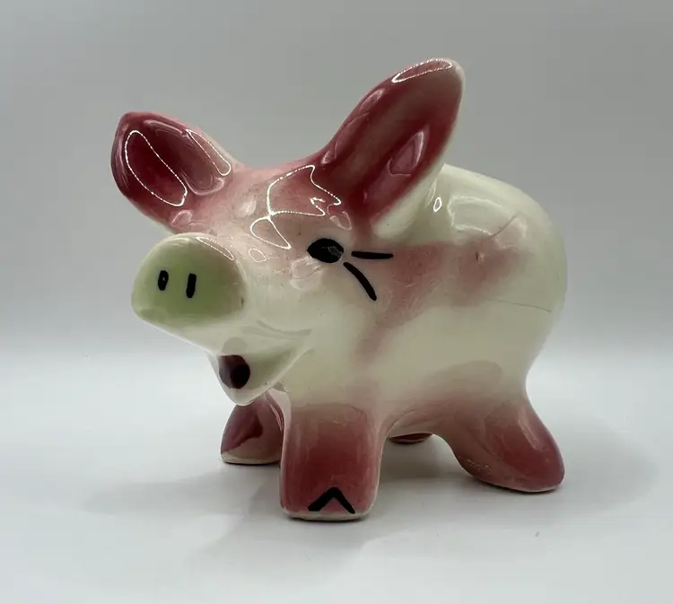 Vintage Kitschy Piggy Planter