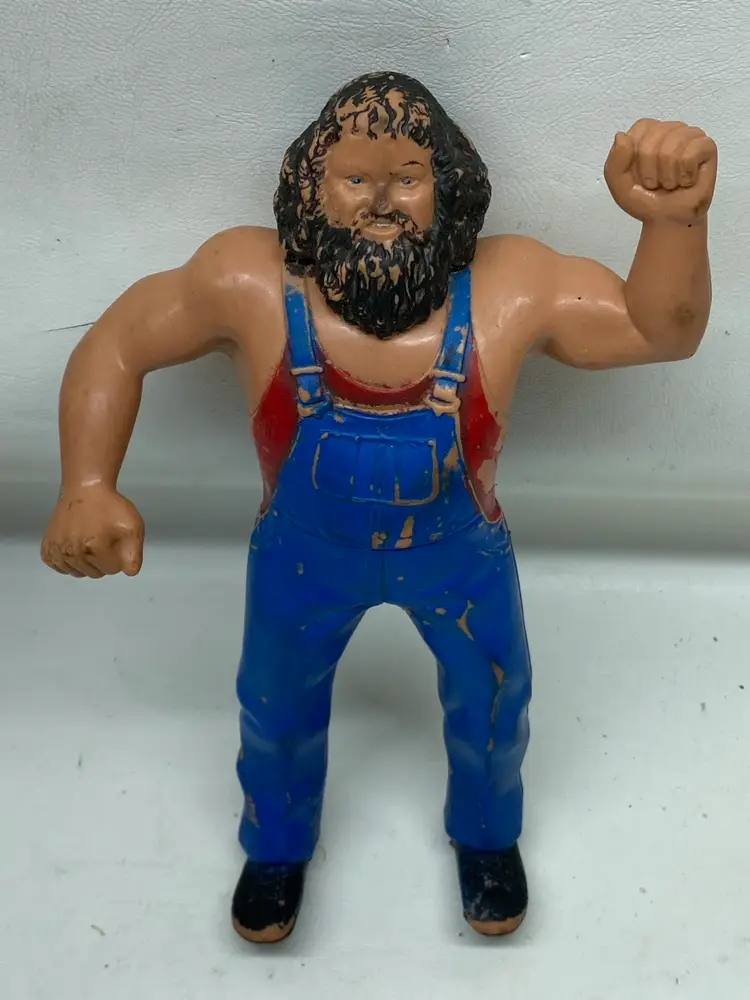 WWF LJN Hillbilly Jim Rubber Wrestling Action Figure 8in WWE Titan Sports VTG