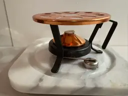 Copper And Iron Tea Or Fondue Warmer