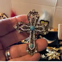 Cross Brooch Pendant