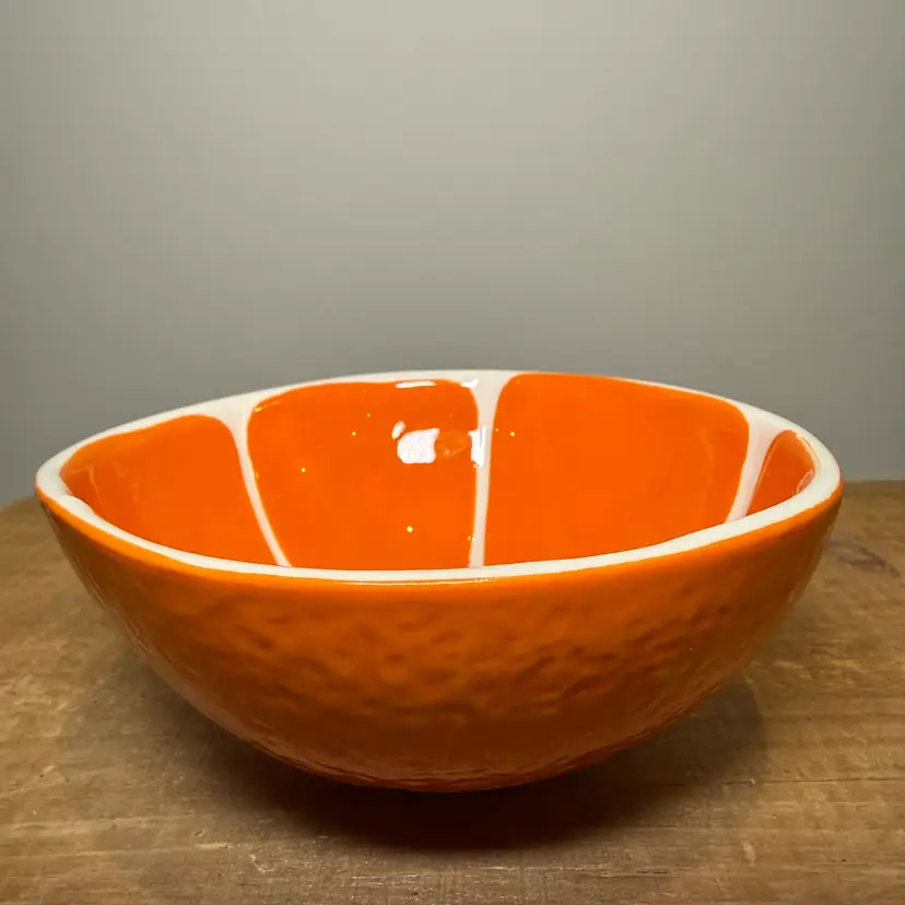 Dash of That Orange Slice Stoneware Serving Bowl