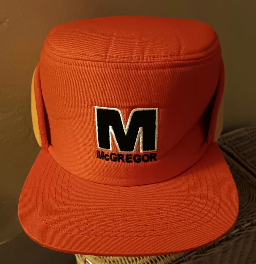 vintage McGregor Hunter Orange cap hat with Earflap never been worn