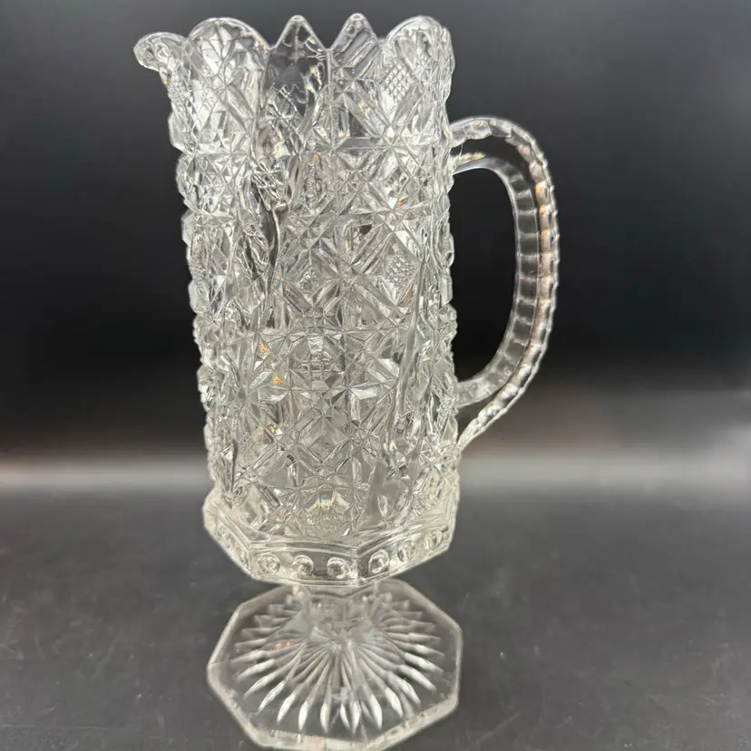 McKee Brothers EAPG Comet Pattern Glass Pitcher