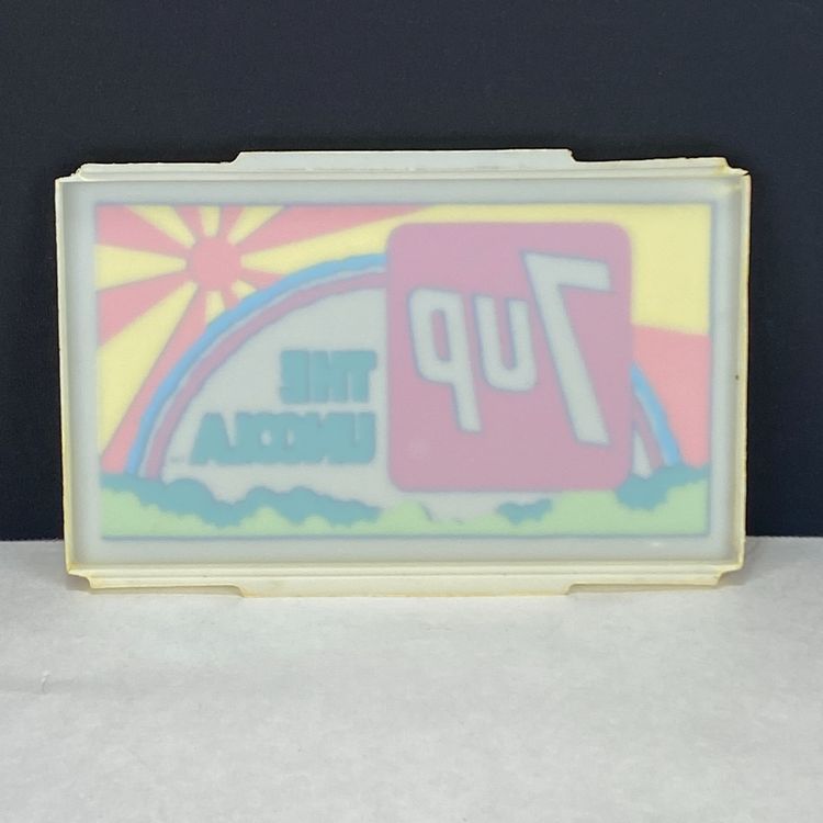 Vintage 7Up Peter Max Inspired Plastic Commercial Display Sign