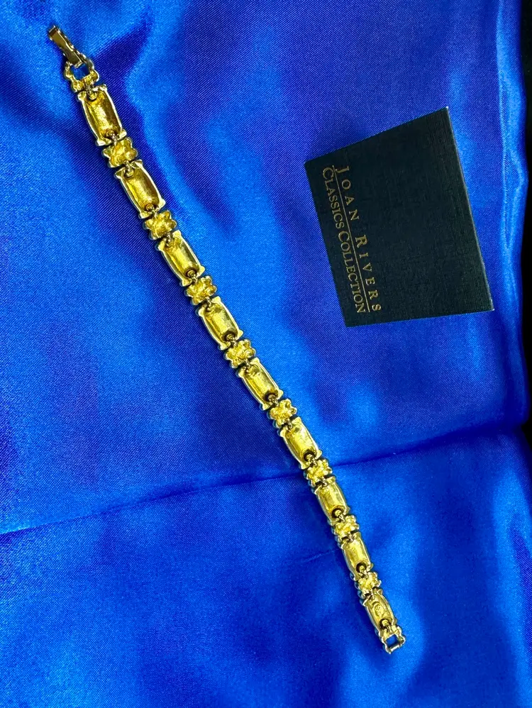 Joan Rivers Gold Tone Vermeil Rhinestones Bracelet