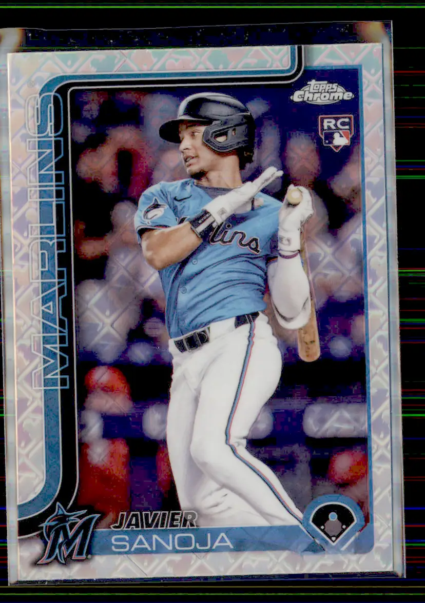 Javier Sanoja 2025 Topps Chrome Logofractor #76 - Miami Marlins - (153-345)