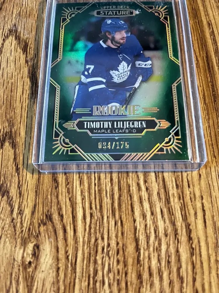 2020-21 UD Stature Timothy Liljegren Rookie /175 Toronto Maple Leafs / Sharks