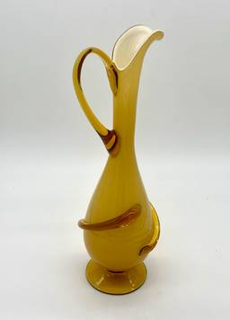 Pitcher Ewer Vintage Cristalleria Fratelli Betti Empoli Cased Murano