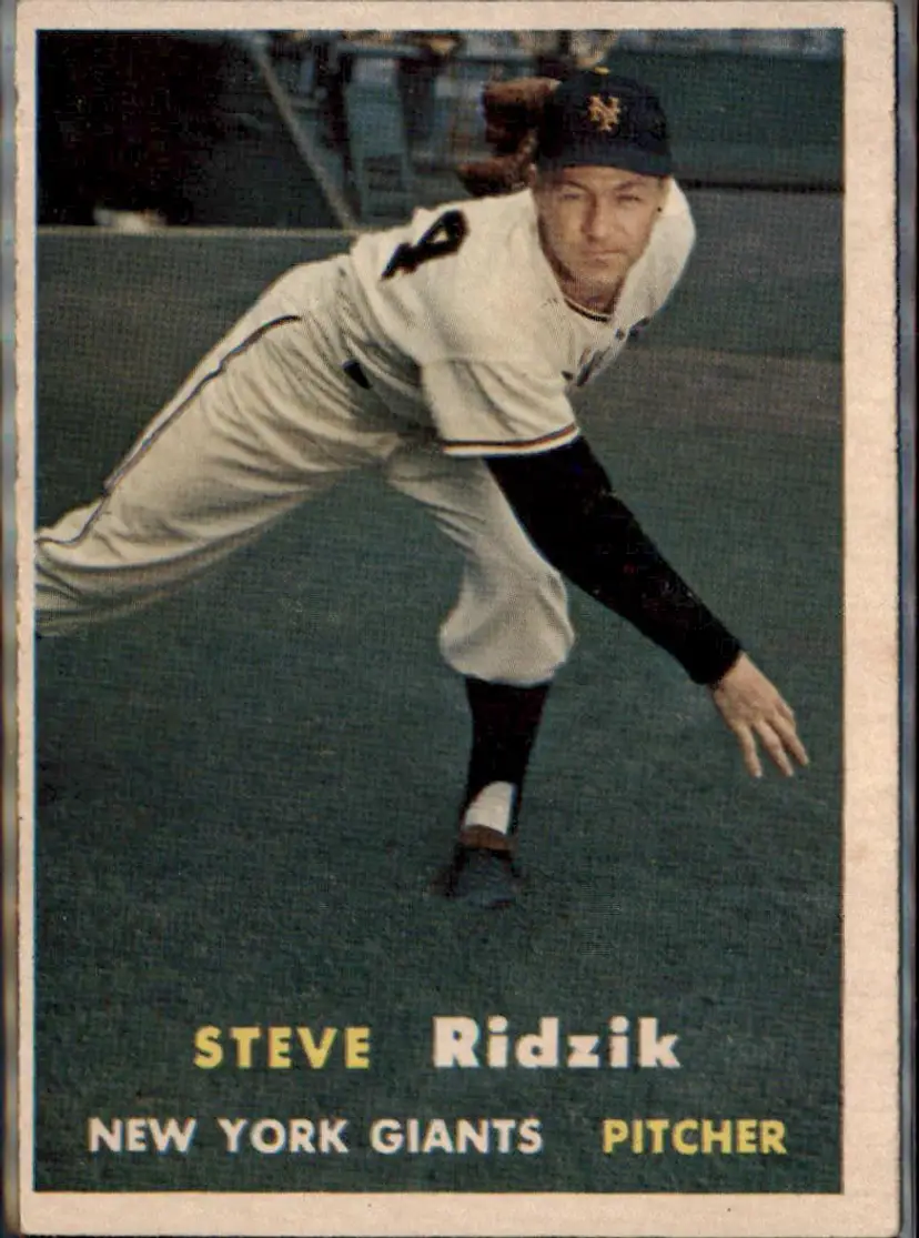 1957 Topps #123 Steve Ridzik - ( pk1 ) - New York Giants